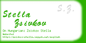 stella zsivkov business card